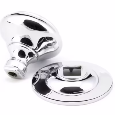 Polished Chrome Round Centre Door Knob - Image 3