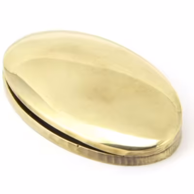 Aged Brass Oval Escutcheon & Cover