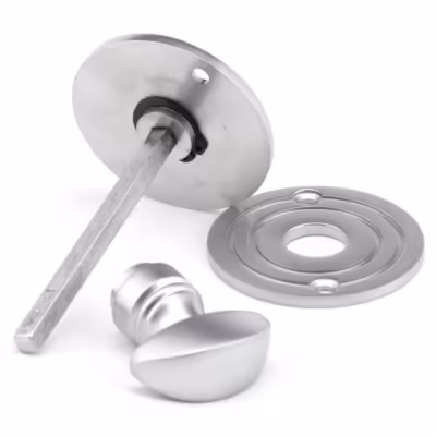 Satin Chrome Round Bathroom Thumbturn - Image 3