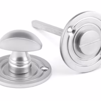 Satin Chrome Round Bathroom Thumbturn