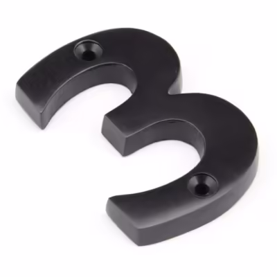 Aged Bronze Numeral 3