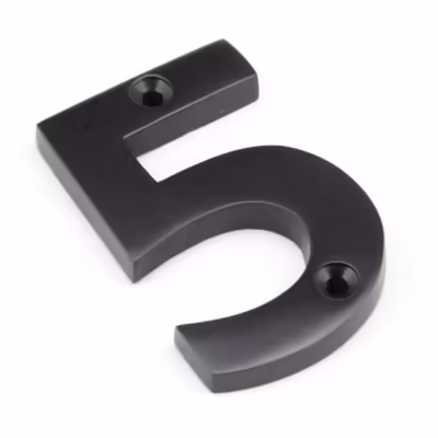 Aged Bronze Numeral 5