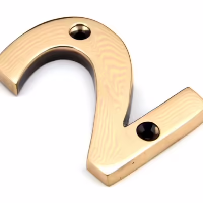 Polished Bronze Numeral 2