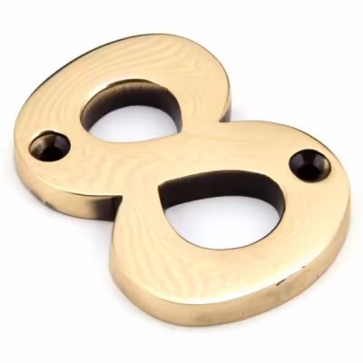 Polished Bronze Numeral 8 - Image 1