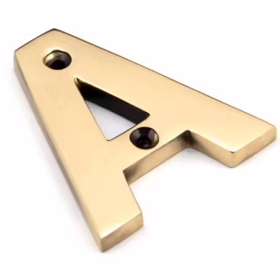 Polished Bronze Letter A