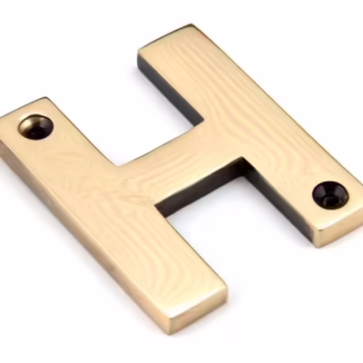 Polished Bronze Letter H