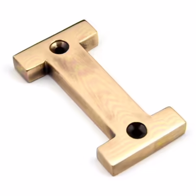 Polished Bronze Letter I