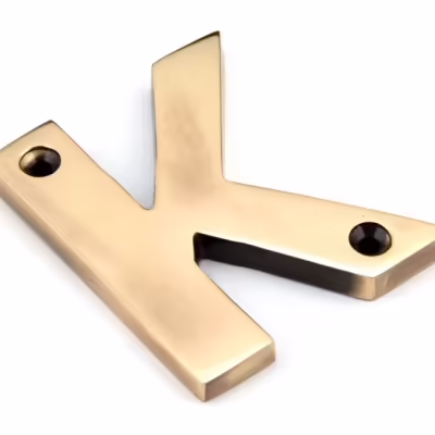 Polished Bronze Letter K