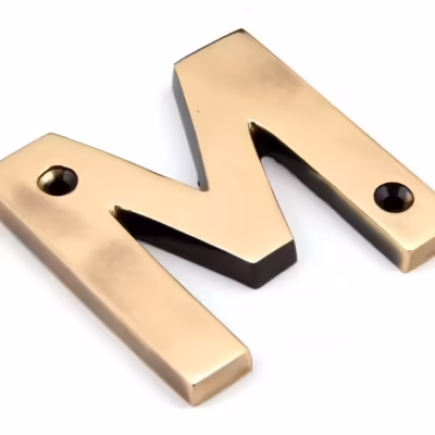 Polished Bronze Letter M