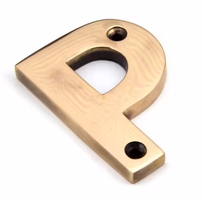 Polished Bronze Letter P
