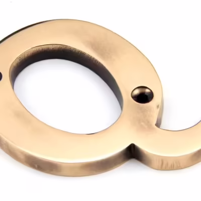 Polished Bronze Letter Q