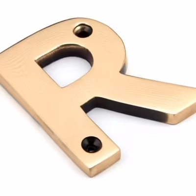Polished Bronze Letter R