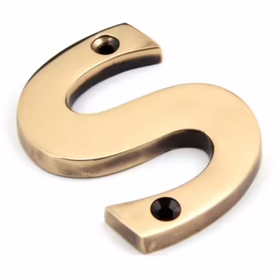 Polished Bronze Letter S