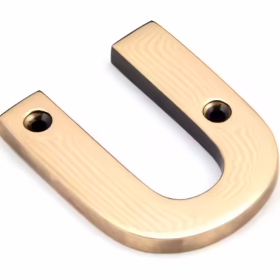 Polished Bronze Letter V