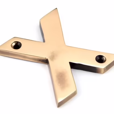 Polished Bronze Letter X