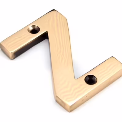 Polished Bronze Letter Z