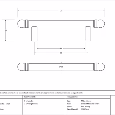 Beeswax 156mm Bar Pull Handle - Image 4