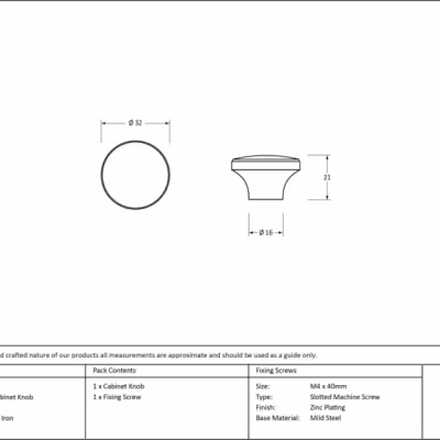Black Ribbed Cabinet Knob - Image 3