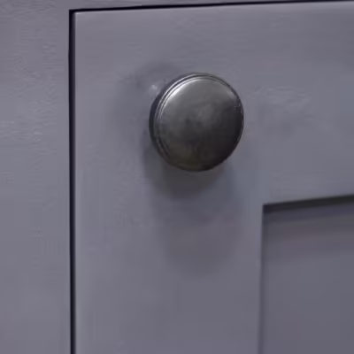 Black Ribbed Cabinet Knob - Image 4
