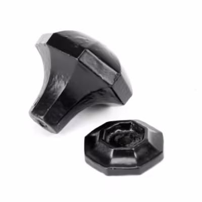 Black Octagonal Cabinet Knob - Small