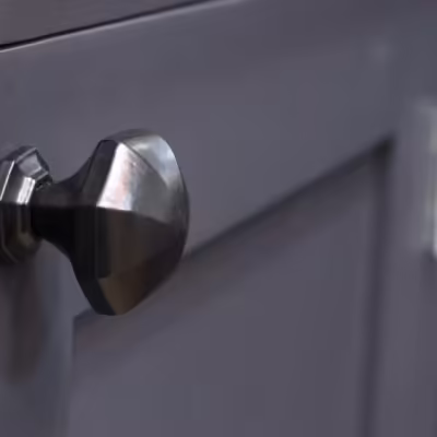 Black Octagonal Cabinet Knob - Large - Image 4