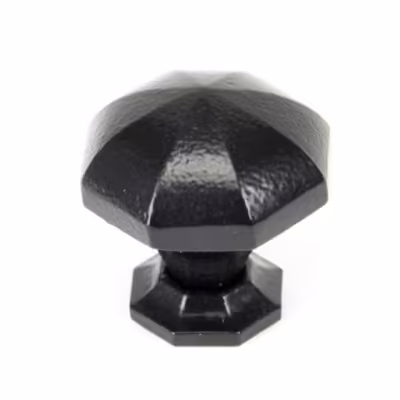 Black Octagonal Cabinet Knob - Large