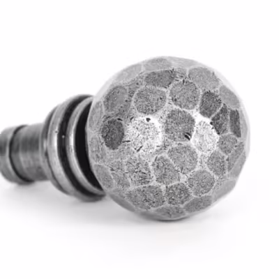 Pewter Hammered Ball Curtain Finial (pair)