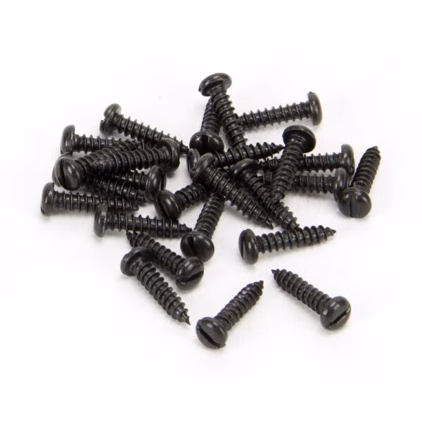 Black 4 x 1/2" Round Head Screws (25)