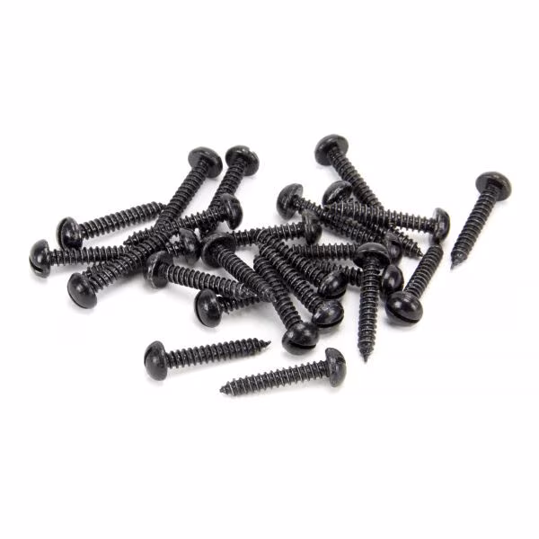 Black 8 x 1" Round Head Screws (25)