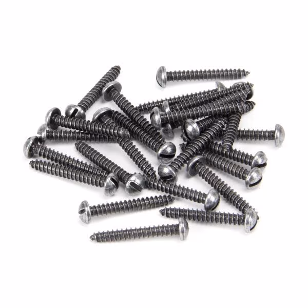 Pewter 6 x 1" Round Head Screws (25)