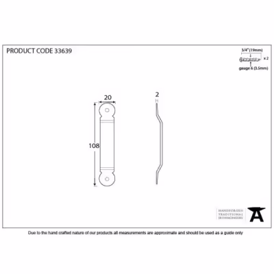 Pewter Penny End Screw on Staple - Image 2