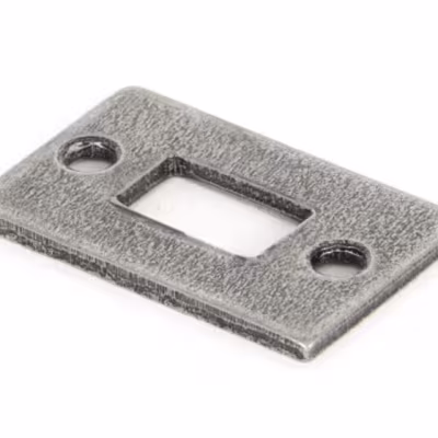 Pewter Mortice Plate For 4" Cranked Bolt