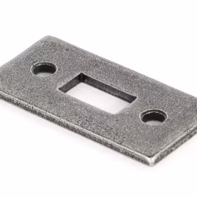 Pewter Mortice Plate For 6" Cranked Bolt