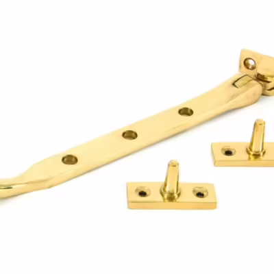 Polished Brass 8" Peardrop Stay
