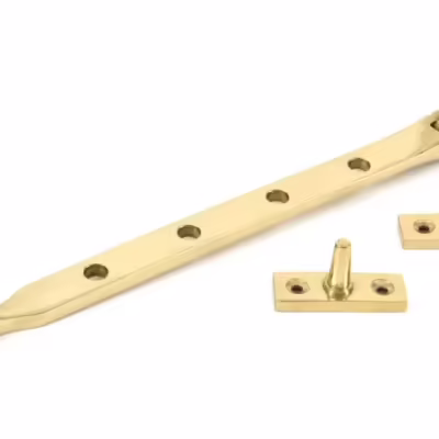 Polished Brass 10" Peardrop Stay