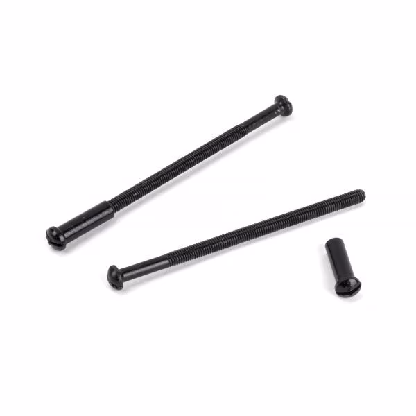 Black 5mm Male & Female Screws (2)