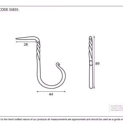 Black Cup Hook - Large - Image 2