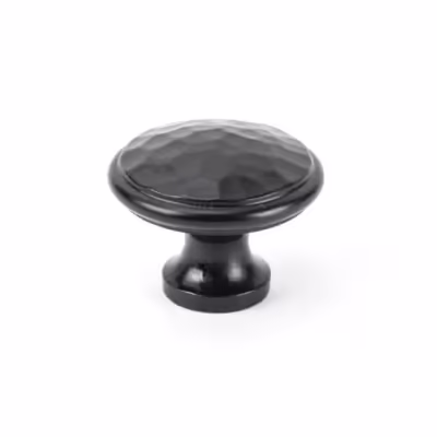 Black Hammered Cabinet Knob - Large