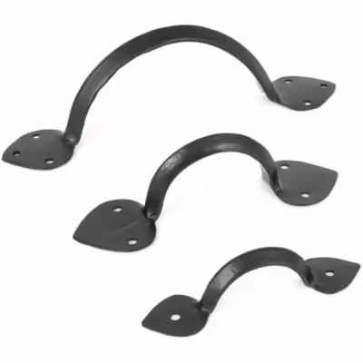 Black 8" Gothic D Handle - Image 2