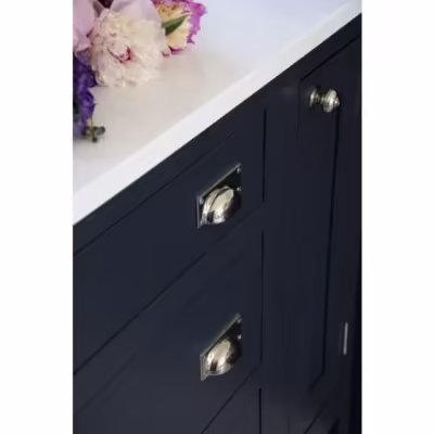 Polished Nickel Art Deco Drawer Pull - Image 4
