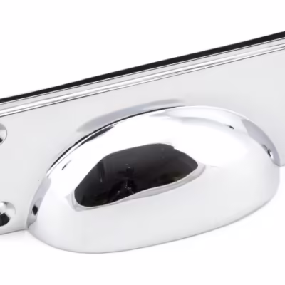 Polished Chrome Art Deco Drawer Pull