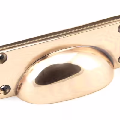 Polished Bronze Art Deco Drawer Pull