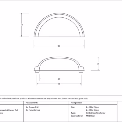 Satin Chrome Regency Concealed Drawer Pull - Image 3