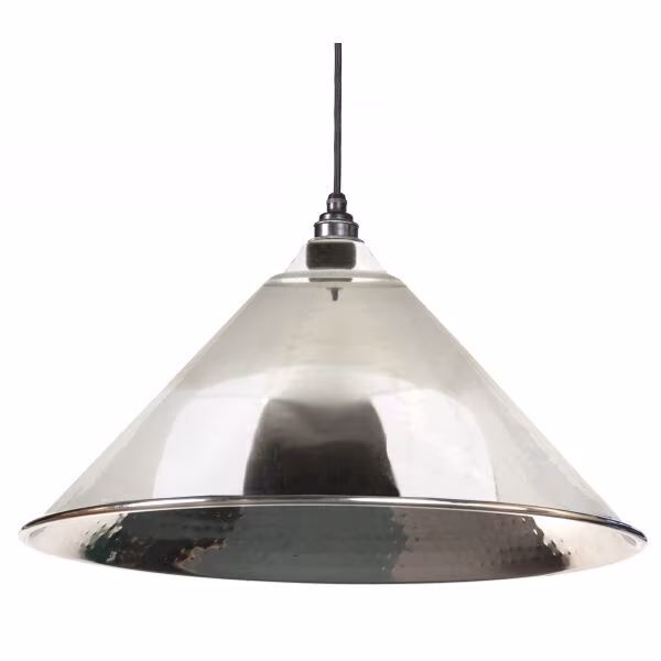 Hammered Nickel Hockley Pendant