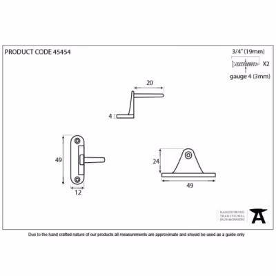 Polished Chrome Cranked Casement Stay Pin - Image 3