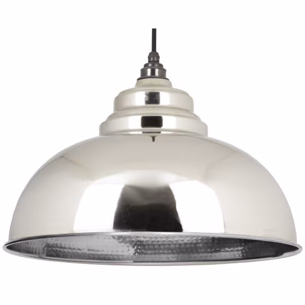 Hammered Nickel Harborne Pendant