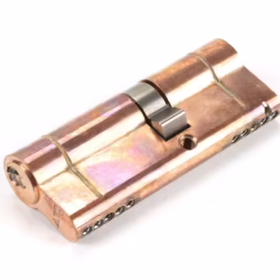 Polished Bronze 35/45 5pin Euro Cylinder