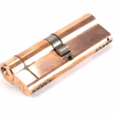 Polished Bronze 45/45 5pin Euro Cylinder