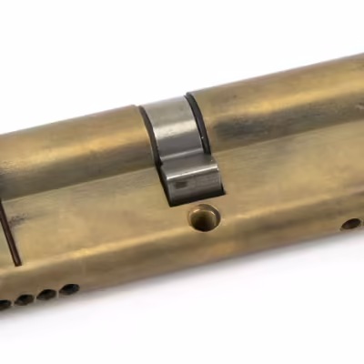 Aged Brass 45/45 5pin Euro Cylinder