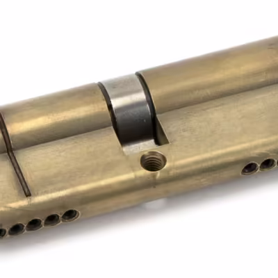 Aged Brass 40/40 5pin Euro Cylinder KA